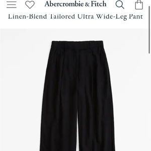 Brand NEW. Size 28 Abercrombie & Fitch Linen-Blend Tailored Ultra Wide-Leg Pant.